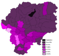 Ponderea românilor în comunele județului.