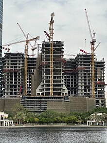 Cluster Z in Jumeirah Lake Towers (JLT) under construction as of August 2024