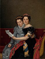 Jacques-Louis David, The Sisters Zénaïde and Charlotte Bonaparte, 1821