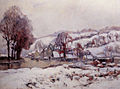 Rouen, le boulevard de Croisset sous la neige, oil on canvas, 54 x 73 cm