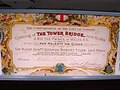 The invitation of opening of Tower Bridge, London