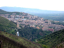 Vue d'ensemble du centre-ville de Tivoli