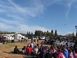 Tu BiShvat celebration in the village in 2011