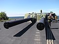 Une tourelle avec des canons jumeaux de 305 mm à Kuivasaari, Finlande, achevée en 1935.