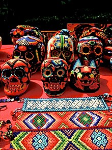 Skulls made of beads