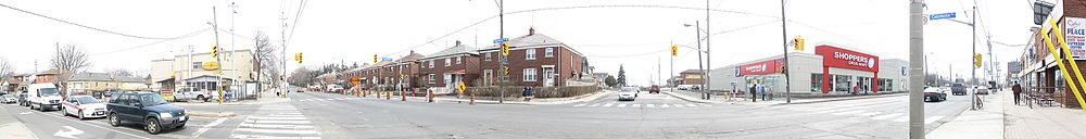 Panorama of Caledonia Road at Eglinton Avenue