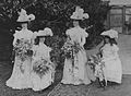 Elsie's bridesmaids - 18 April 1900; left to right: Elsie Parsons (half sister of bridegroom); Ada & Edith Bonython (sisters of the bride); Winifred Bonython (cousin of the bride)