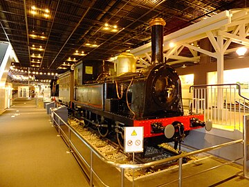 Locomotive No. 1 preserved at the Railway Museum in January 2015.