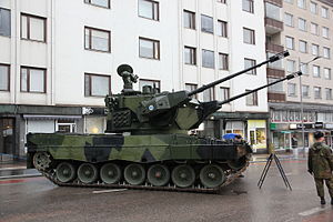 Věž Marksman na podvozku finského tanku Leopard 2