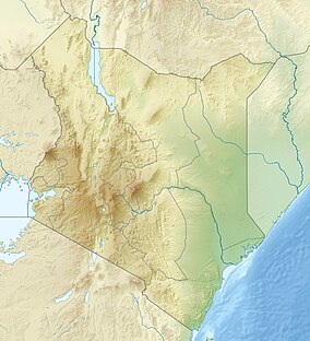 Map showing the location of Kerio Valley National Reserve