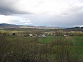 Vista de Santalla de Rei dende a cima da costa.