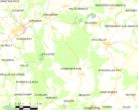 Mapa obce Champsevraine