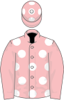 Pink, white spots on body and cap