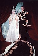 Isabel II del Reino Unido el día de su coronación.