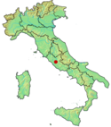 Location map of Rome.