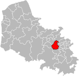 Location of Bully-les-Mines within the department