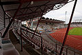 Zicht op de tribune van het stadion, foto gemaakt in 2010.