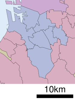 新堀町の位置（堺市内）