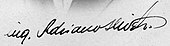 signature d'Adriano Olivetti