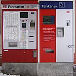 Voormalige kaartjesautomaat van de Deutsche Bahn