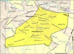 Census Bureau map of Lumberton, New Jersey