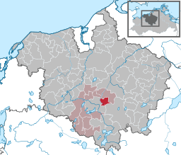 Läget för kommunen Glasewitz i Landkreis Rostock