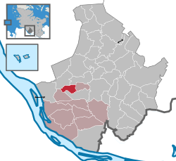 Elhelyezkedése Schleswig-Holstein térképén