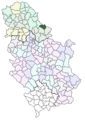 Localisation de la municipalité de Plandište en Serbie