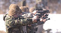 Marine Corps Security Guard students perform rapid-fire exercises on the Department of State pistol qualification course Feb. 5 as part of their MSG graduation requirement