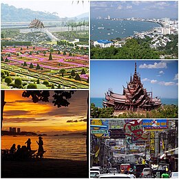 From left: Nong Nooch Garden, Pattaya sunset, Pattaya Beach, The Sanctuary of Truth, Walking Street