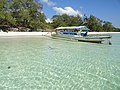 Sebuah pantai berpasir putih sisi barat Pulau Pasi