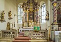 * Nomination Inside St. Nicholas church in Falkenstein (Donnersdorf) --Plozessor 03:05, 15 October 2024 (UTC) * Promotion  Support Good quality. --XRay 04:17, 15 October 2024 (UTC)  Support Good quality. WB too yellow but still ok. --Ermell 04:21, 15 October 2024 (UTC) Thx, I had originally taken the tablecloth on the right as a reference. Uploaded new version with the tablecloth on the altar as reference (less yellow). --Plozessor 04:45, 15 October 2024 (UTC)