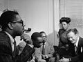 Tadd Dameron, Hank Jones, Mary Lou Williams and Milt Orent in Williams apartment, ca. August 1947