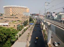 Hyderabad metro towards Cyber Towers