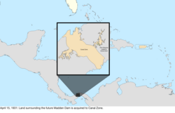 Map of the change to the United States in the Caribbean Sea on April 15, 1931