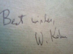 Walter Kohns signatur