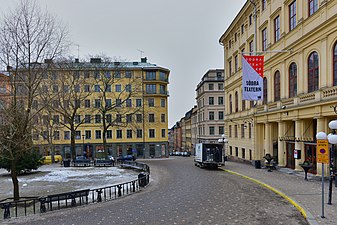 Det nordvästra hörnet med Södra teatern, 2013.