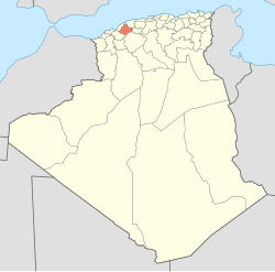 Map of Algeria highlighting Relizane