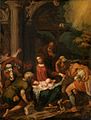 Adoration of the Shepherds Andrea Schiavone (1560) Kunsthistorisches Museum