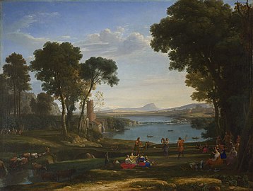 Paysage avec le mariage d’Isaac et Rebecca, 1648