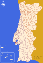 Almada Portugalin kartalla