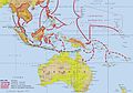 Image 19The Japanese advance through the Malay Barrier in 1941–1942 and feared offensive operations against Australia. (from Military history of Australia during World War II)