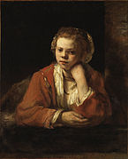 Rembrandt, Meisje in een venster, 1651, Nationalmuseum, Stockholm[9]