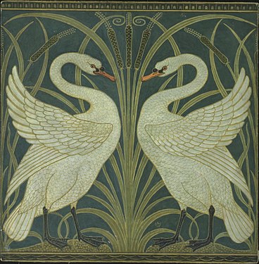 Walter Crane: Swan and Rush and Iris, 1875