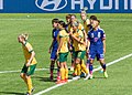 Image 4Sam Kerr with Australia during the 2015 FIFA Women's World Cup quarterfinal against Japan in Edmonton, 2015 (from Women's association football)