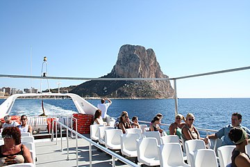 El Peñón de Ifac desde el mar