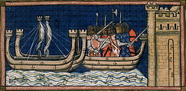 Aanval op Damietta 1249 (British Library)