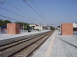 De bovengrondse perrons aan de ringspoorlijn