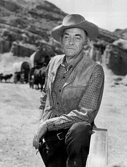 John McIntire i västernserien Wagon Train 1961