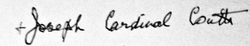 Joseph Couttsʼ signatur